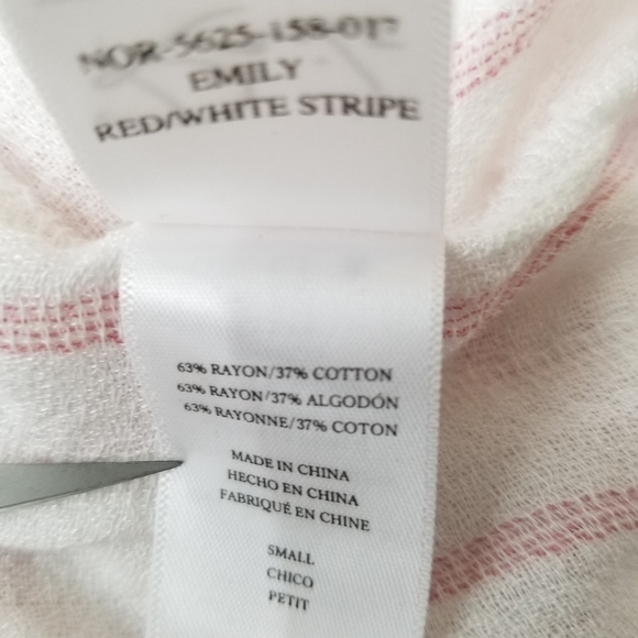 Rails Emily Red & White Striped Top Size Small - Picture 8 of 10